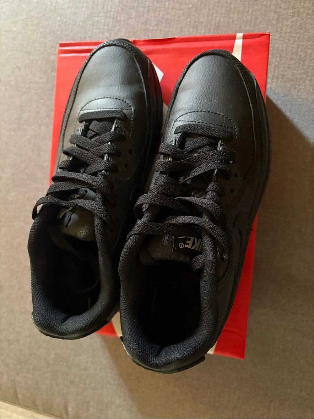 Nike Air Max 90’s Youth All-Black Low-Top Sneakers